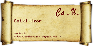 Csiki Uzor névjegykártya